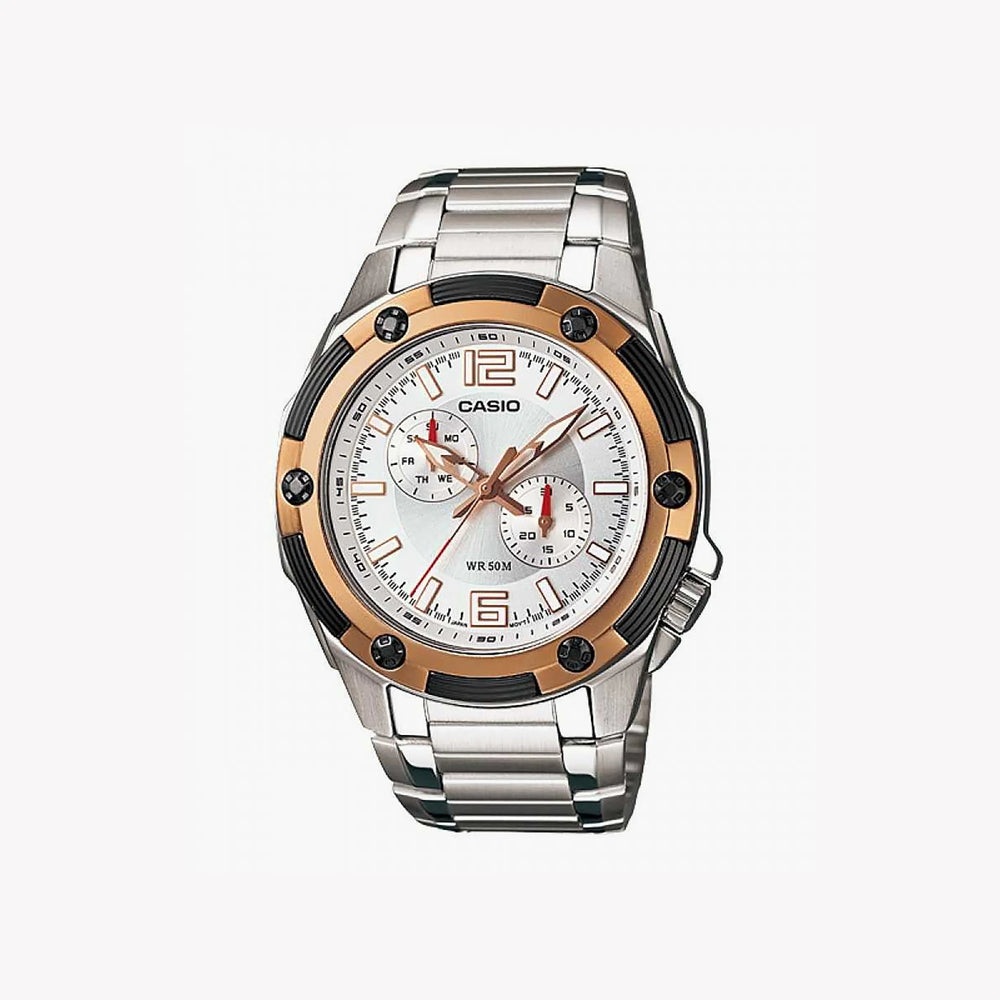 Casio Men's Silver Stainless Steel Watch, Elegant Design | Mtp-1326d-7a by i-watch