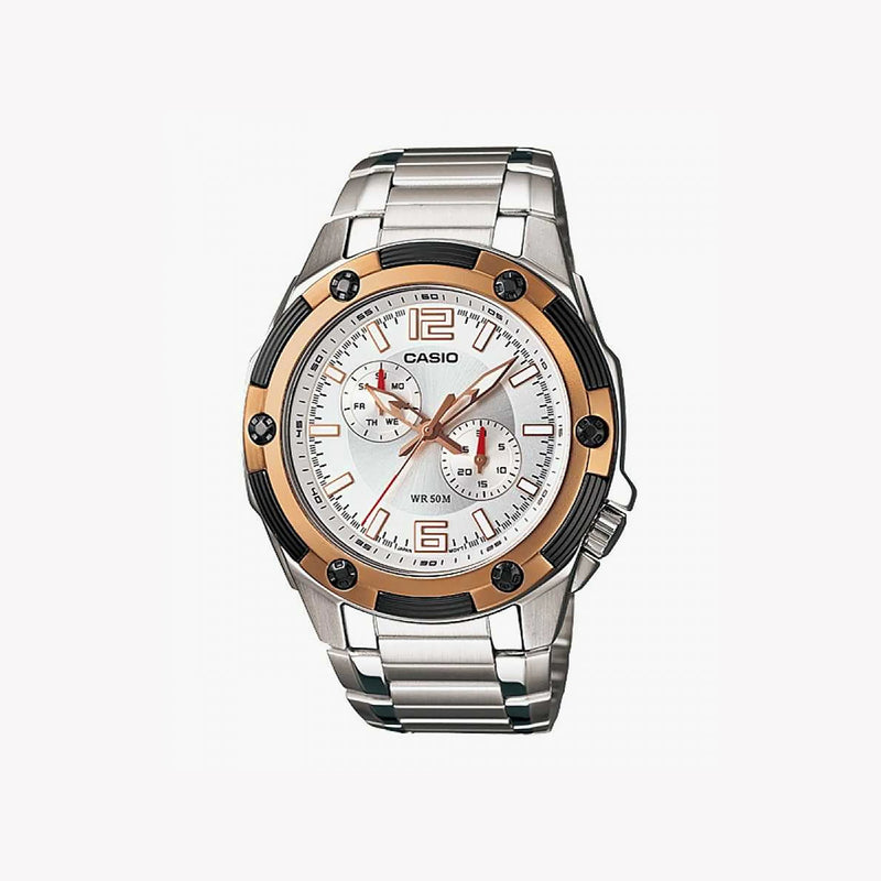 Casio Men's Silver Stainless Steel Watch, Elegant Design | Mtp-1326d-7a by i-watch