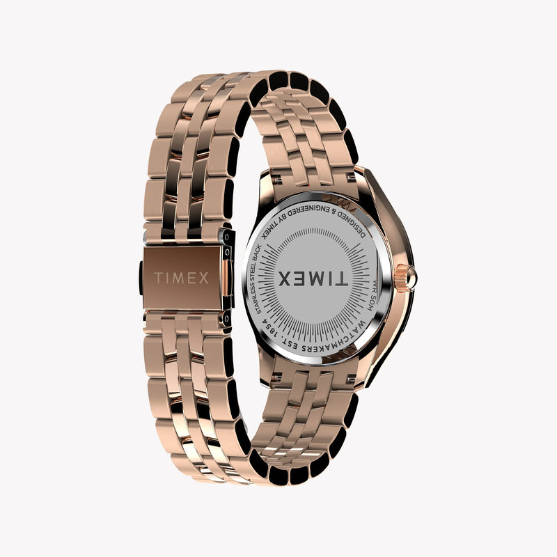 Timex Women's Rose Gold-Tone Watch, Black Dial | Tw2w17800 by i-watch