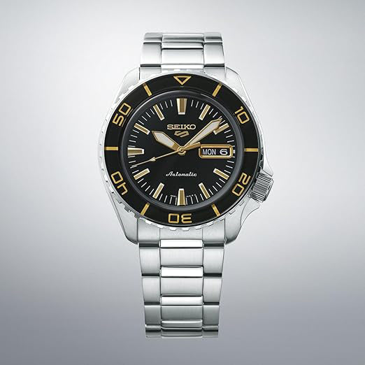 SEIKO SRPK99K1 Men's Automatic Watch - Silver & Black Dial-i-Watch-3