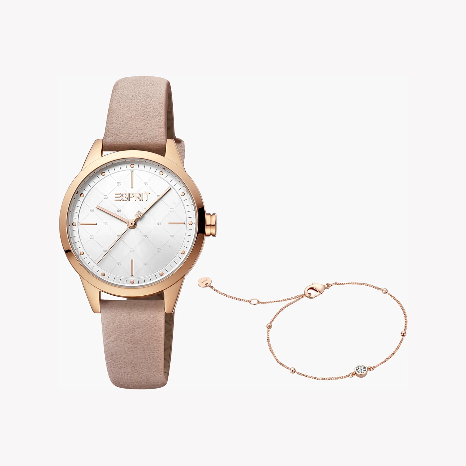 Esprit Women's Rose Faux Leather Watch, Silver Dial | Es1l123m0123 by i-watch