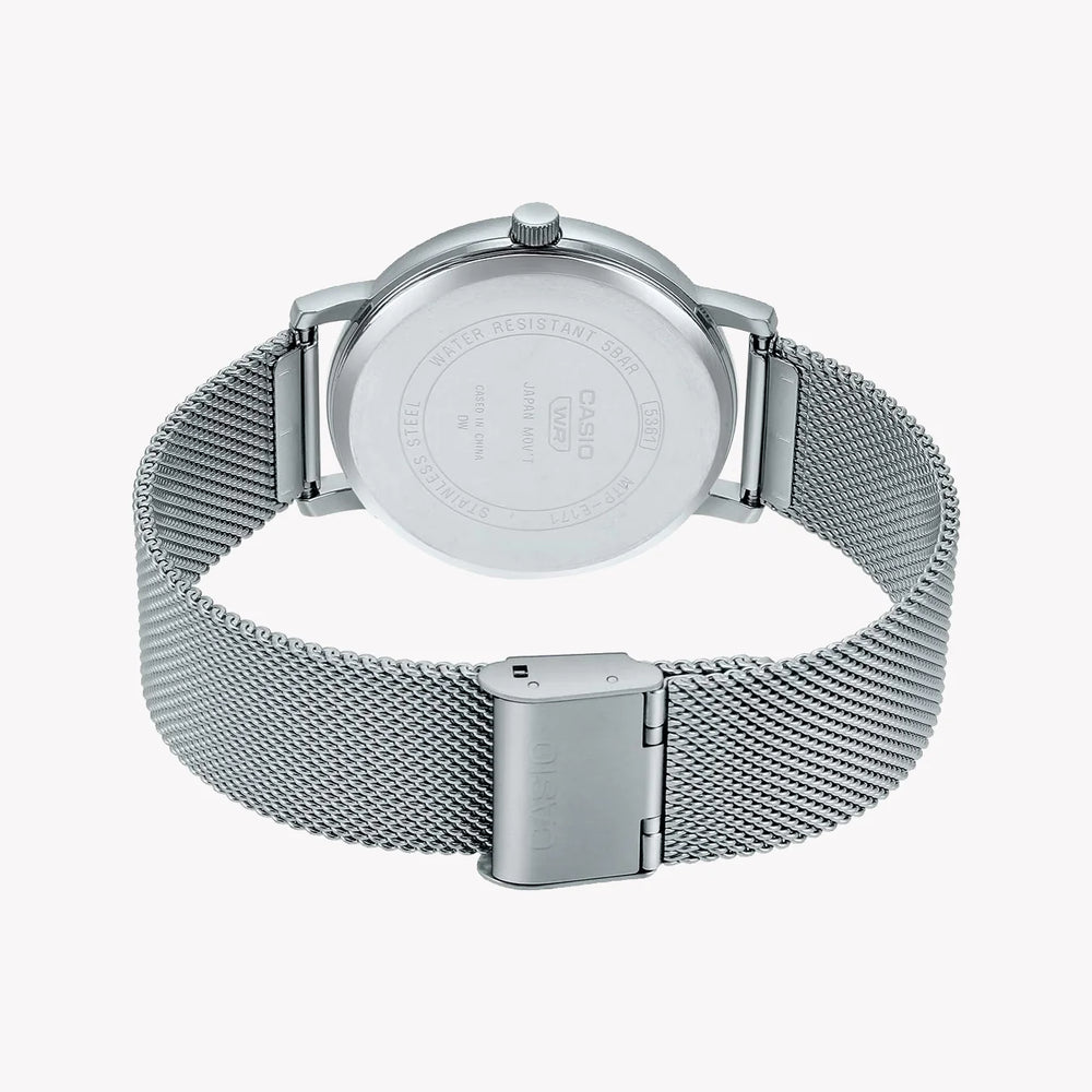 Casio Mtp-E171m-2evdf - Sporty Elegance Men's Watch With Silver Band & Blue Dial by i-watch
