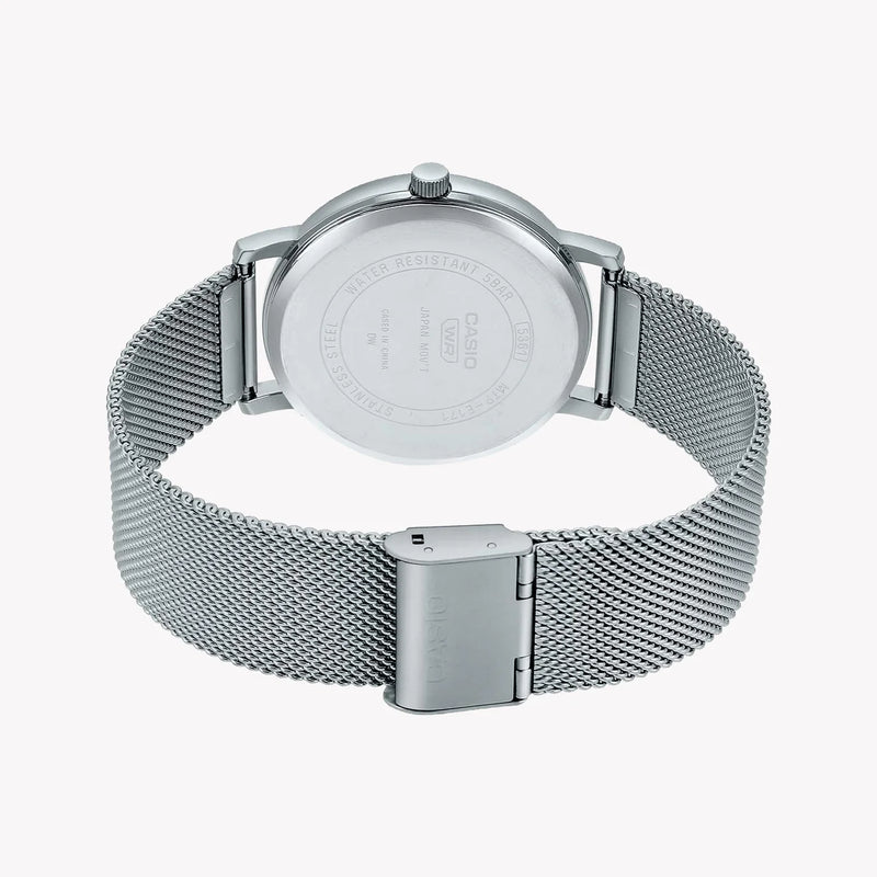 Casio Mtp-E171m-2evdf - Sporty Elegance Men's Watch With Silver Band & Blue Dial by i-watch