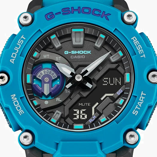 G-Shock Men's Blue Resin Watch, Black Dial | Ga-2200-2adr by i-watch