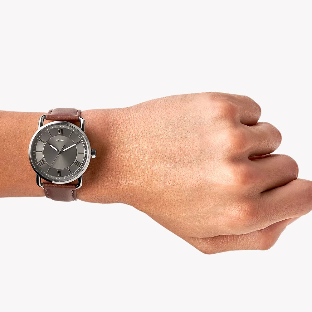 FOSSIL FS5664 TIMELESS ELEGANCE - MENS STAINLESS STEEL & LEATHER WATCH-i-Watch-4