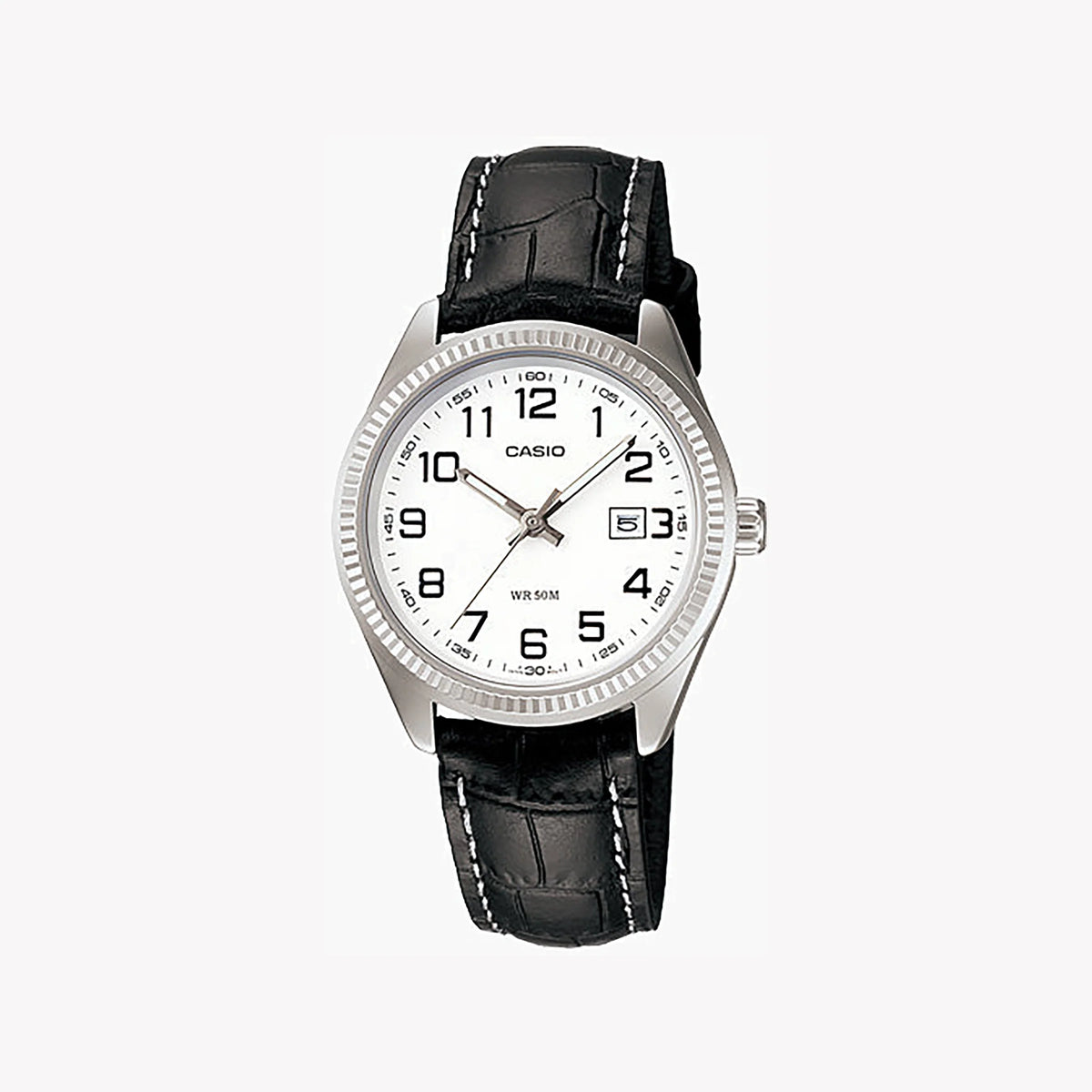 Casio Women's Silver & Black Leather Sporty Watch | Ltp-1302l-7bvdf by i-watch