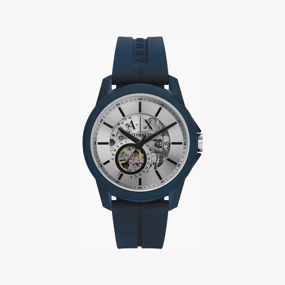 ARMANI EXCHANGE AX1727 BOLD BLUE SPORTY TIMEPIECE - MEN'S FASHION WATCH WITH GREY DIAL