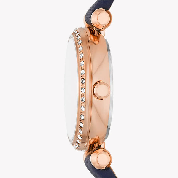 Fossil Women's Gold Stainless Steel, Blue Leather | Bq3899 by i-watch