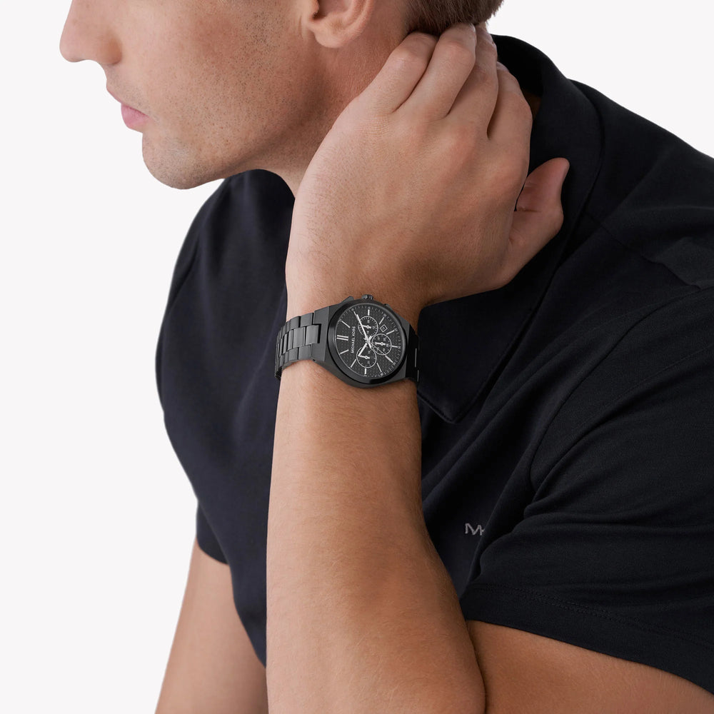 Michael Kors Men's Black Stainless Steel Watch, Black Dial | Mk9146 by i-watch