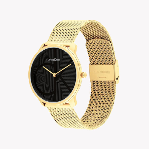 Ck Calvin Klein Women's Gold Stainless Steel Watch, Black Dial | Ck1l123m0012 by i-watch