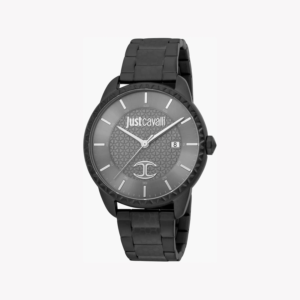 Just Cavalli Men's Black Stainless Steel Watch, Gray Dial | Jc1g176m0065 by i-watch