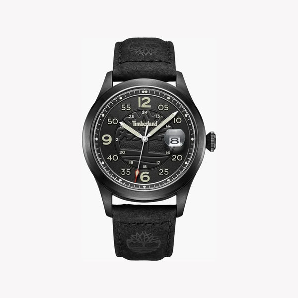 Timberland Men's Black Leather Watch, Stainless Steel Case | Tdwgb2237501 by i-watch