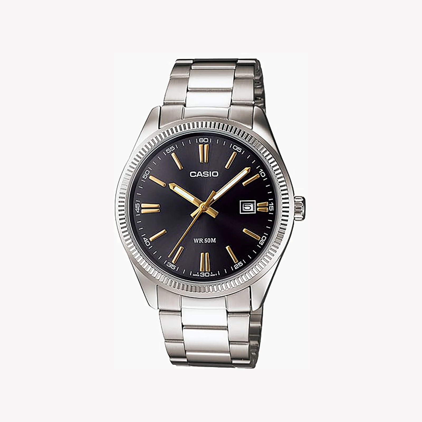 Casio Men's Stainless Steel Watch, Black Dial | Mtp-1302d-1a2vdf by i-watch