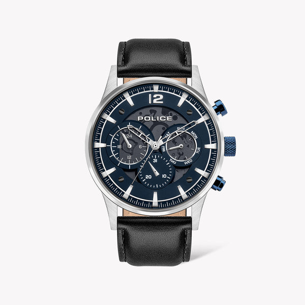 Police Men's Silver Watch, Blue Dial | Pewjf2002801 by i-watch
