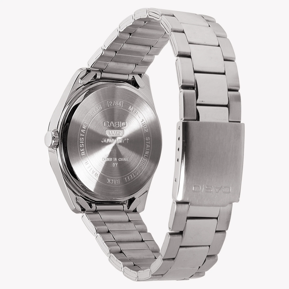 Casio Men's Silver Watch, Black Dial | Mtp-1302d-1a1vdf by i-watch