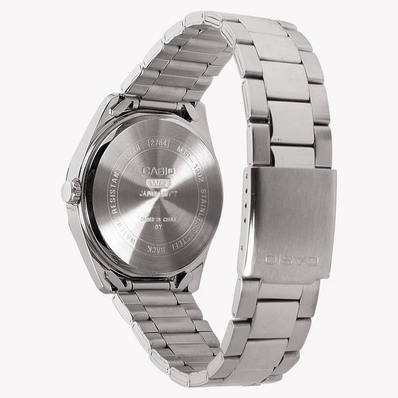 Casio Men's Silver Watch, Black Dial | Mtp-1302d-1a1vdf by i-watch