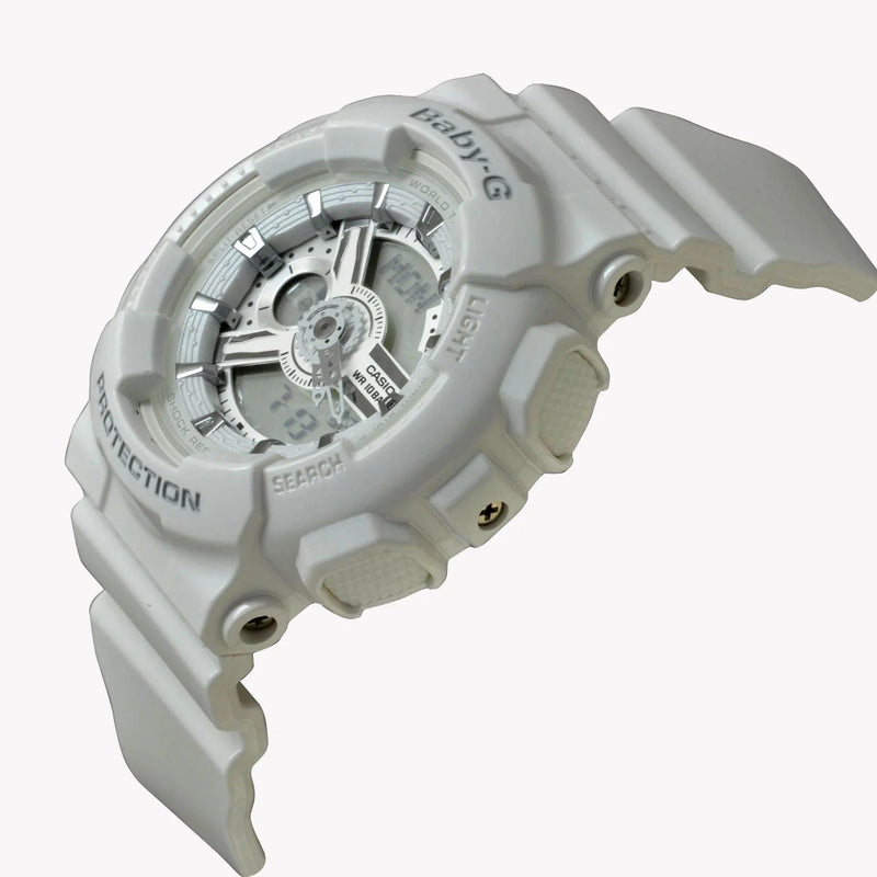 Baby-G Women's White Resin Watch, Digital Dial | Ba-110-7a3dr by i-watch