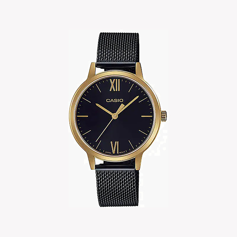Casio Ltp-E157mgb-1bdf Elegant Timepiece - Versatile Gold & Black Women's Watch by i-watch