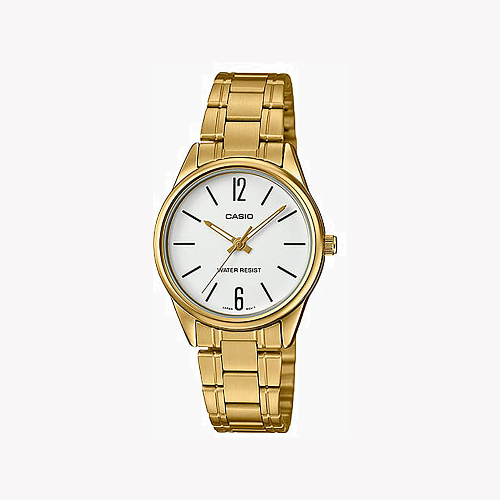 CASIO Women's Watch with Gold Metal Case and Gold Stainless Steel Band