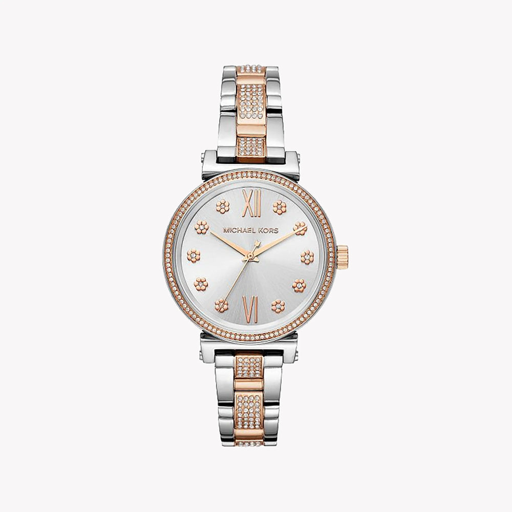 Michael Kors Women's Silver & Gold Watch, White Dial | Mk3880 by i-watch