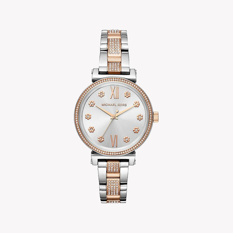 Michael Kors Women's Silver & Gold Watch, White Dial | Mk3880 by i-watch