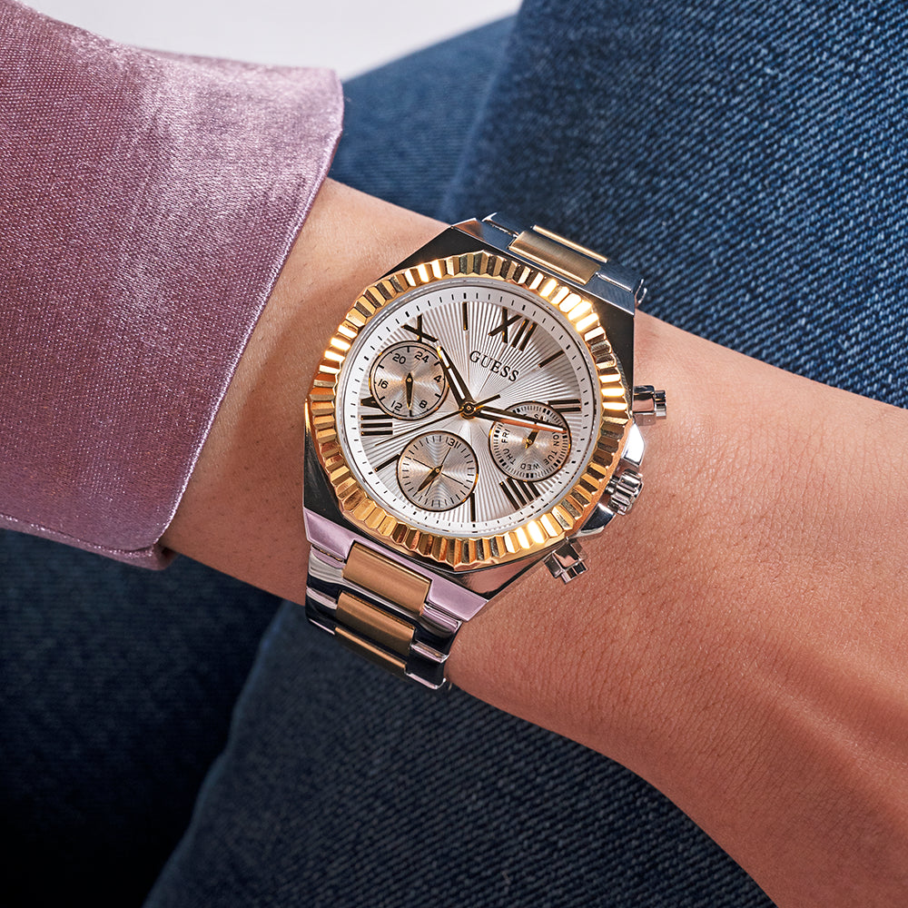 GUESS GW0769L3 CHIC TIMEPIECE - ELEGANT GOLD/SILVER STAINLESS STEEL WATCH FOR THE MODERN WOMAN-i-Watch-5