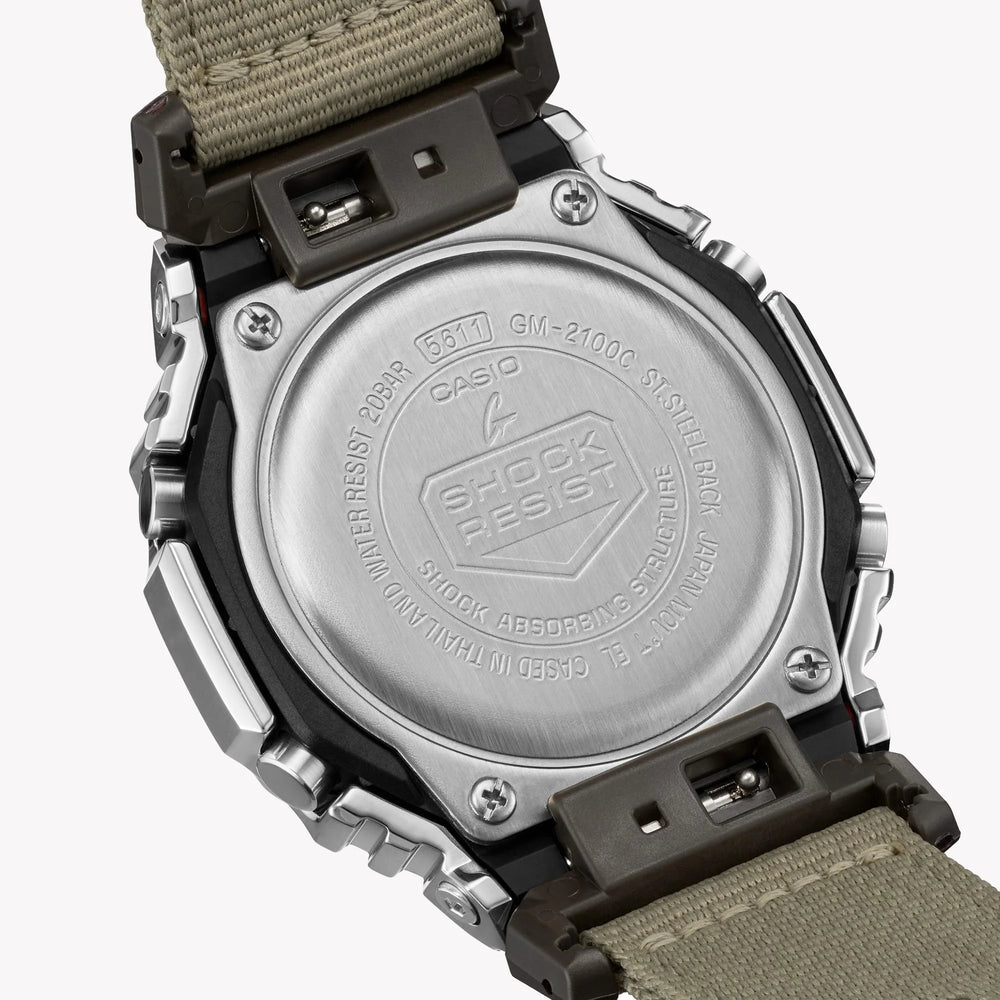 Casio G-Shock Gm-2100c-5adr Oak - Dynamic Olive Men's Watch With Sleek Silver Case And Black Dial by i-watch