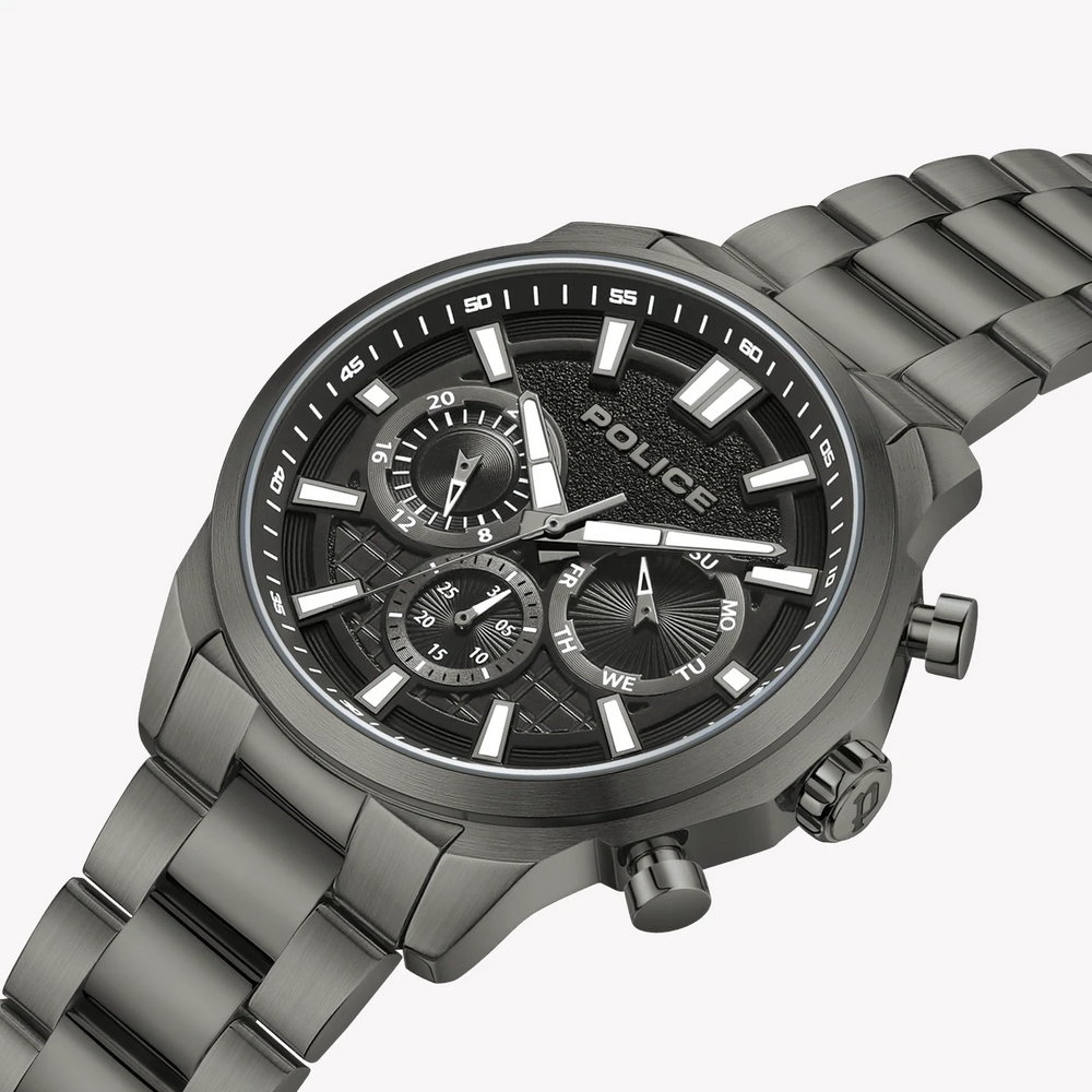 Police Men's Black Stainless Steel Watch, Black Dial | Pewjk0021003 by i-watch