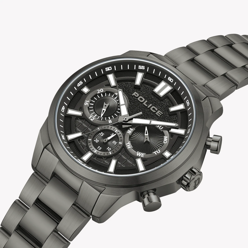 Police Men's Black Stainless Steel Watch, Black Dial | Pewjk0021003 by i-watch