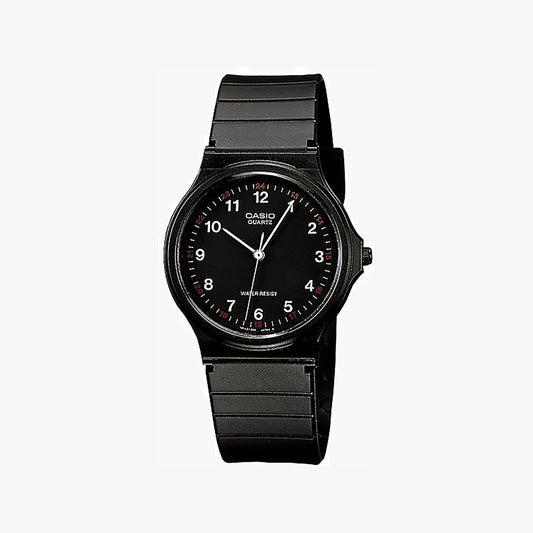 Montre unisexe analogique noire Casio MQ-24-1B