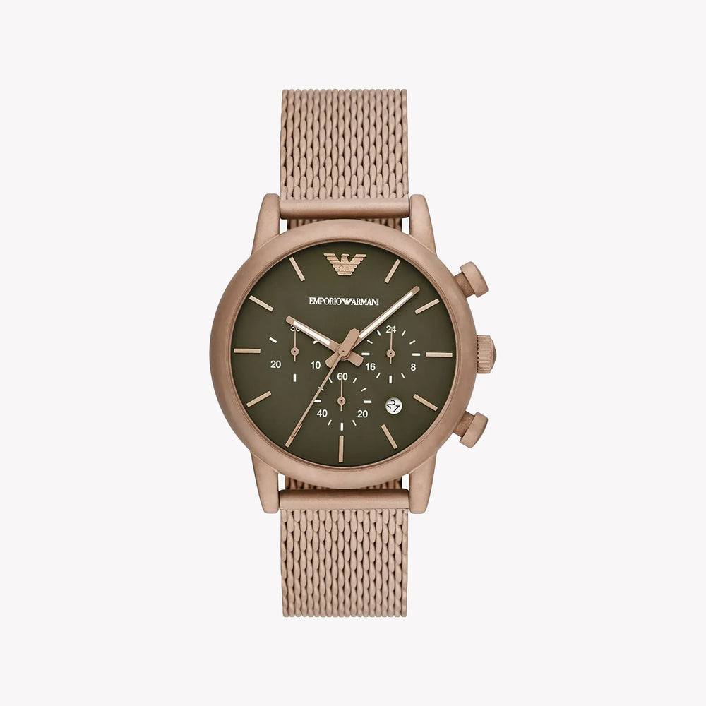 Emporio Armani Men's Brown Watch, Green Dial | Ar11428 by i-watch