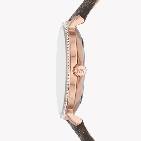 Michael Kors Women's Rose Gold Watch, Brown Leather | Mk1036 by i-watch