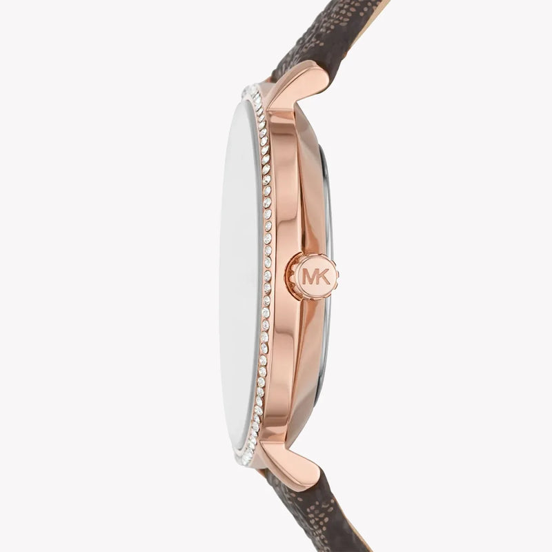 Michael Kors Women's Rose Gold Watch, Brown Leather | Mk1036 by i-watch