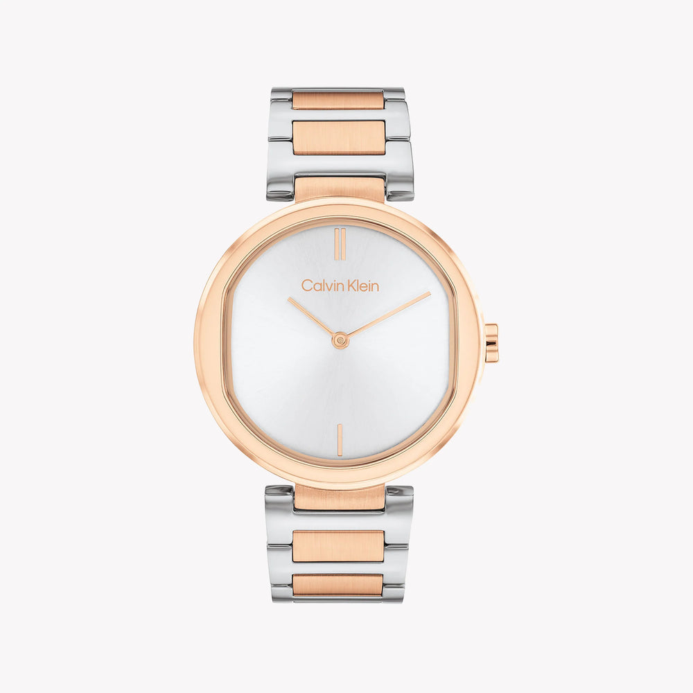 Ck Calvin Klein Women's Rose Gold Watch, Silver Dial | 25200251 by i-watch