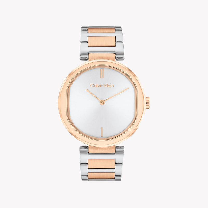Ck Calvin Klein Women's Rose Gold Watch, Silver Dial | 25200251 by i-watch