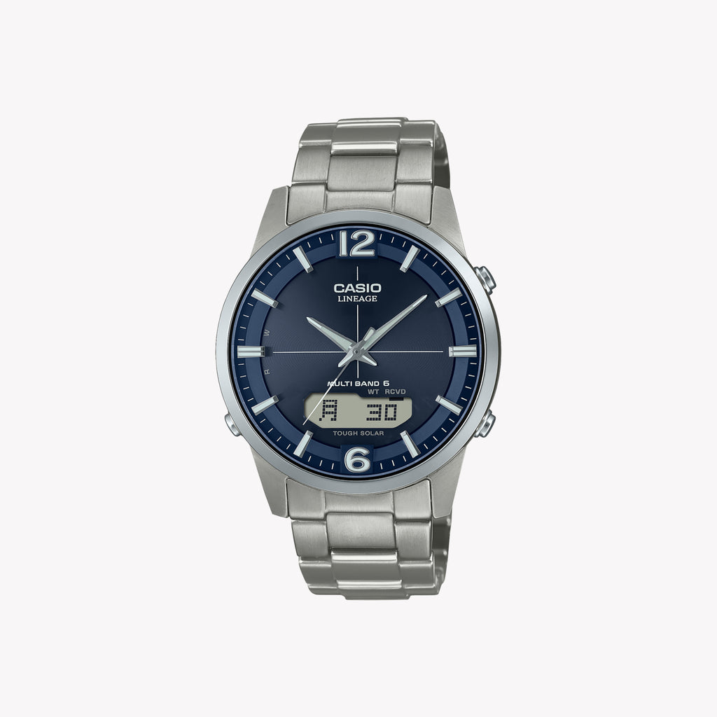 CASIO LCW-M170TD-2AER ELEGANT SOLAR TITANIUM - VERSATILE MEN’S WATCH WITH BLUE DIAL