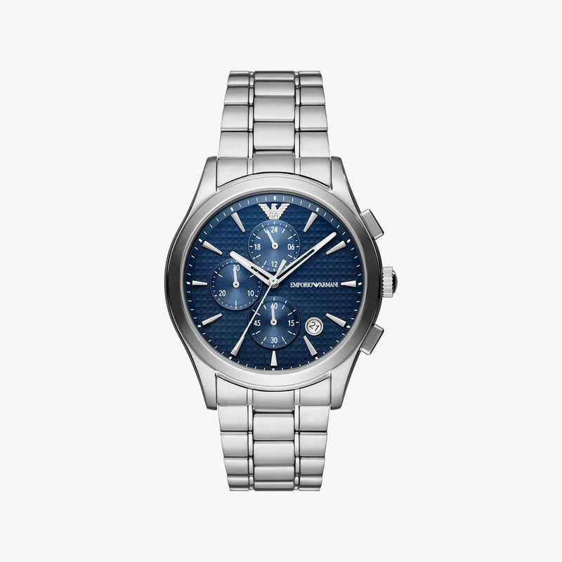 Emporio Armani Men's Silver Watch, Blue Dial | Ar11528 by i-watch