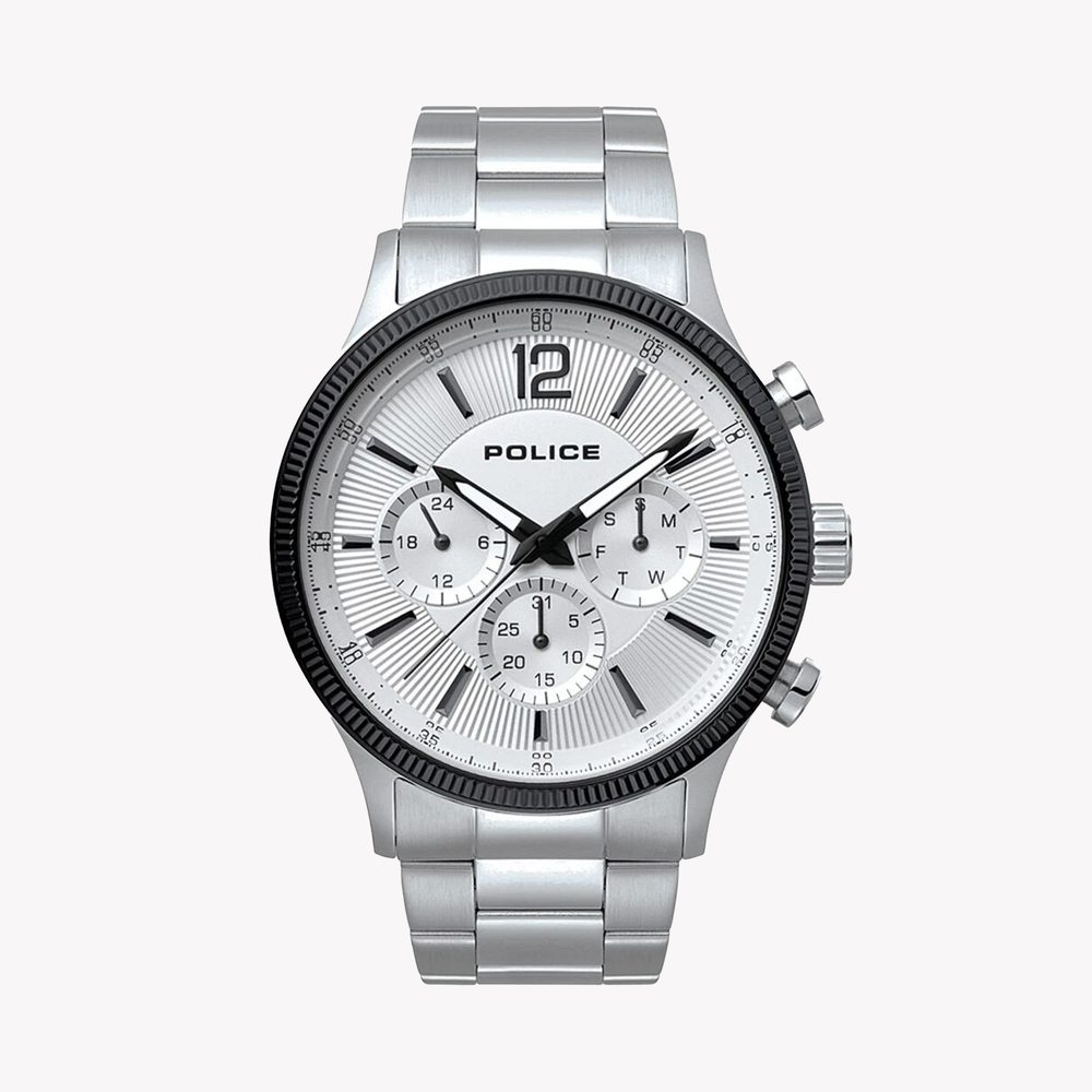 POLICE Men's Silver Stainless Steel Watch | P15302JSTB01MM by i-watch
