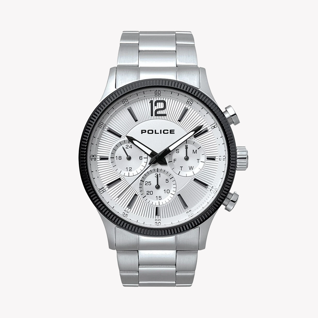 POLICE Men's Silver Stainless Steel Watch | P15302JSTB01MM