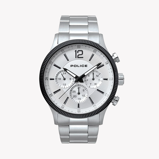 POLICE Men's Silver Stainless Steel Watch | P15302JSTB01MM