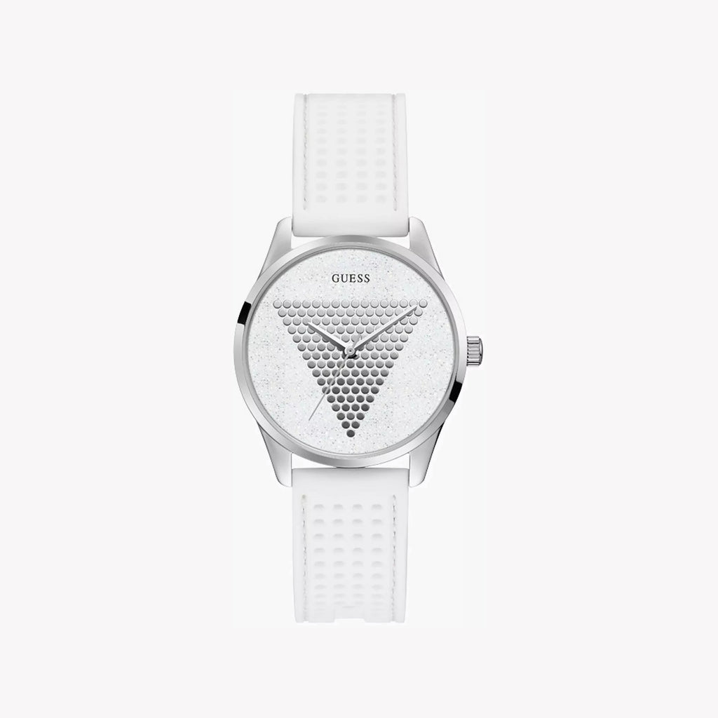 GUESS WATCHES W1227L1 - CHIC SILVER & WHITE TIMEPIECE-i-Watch