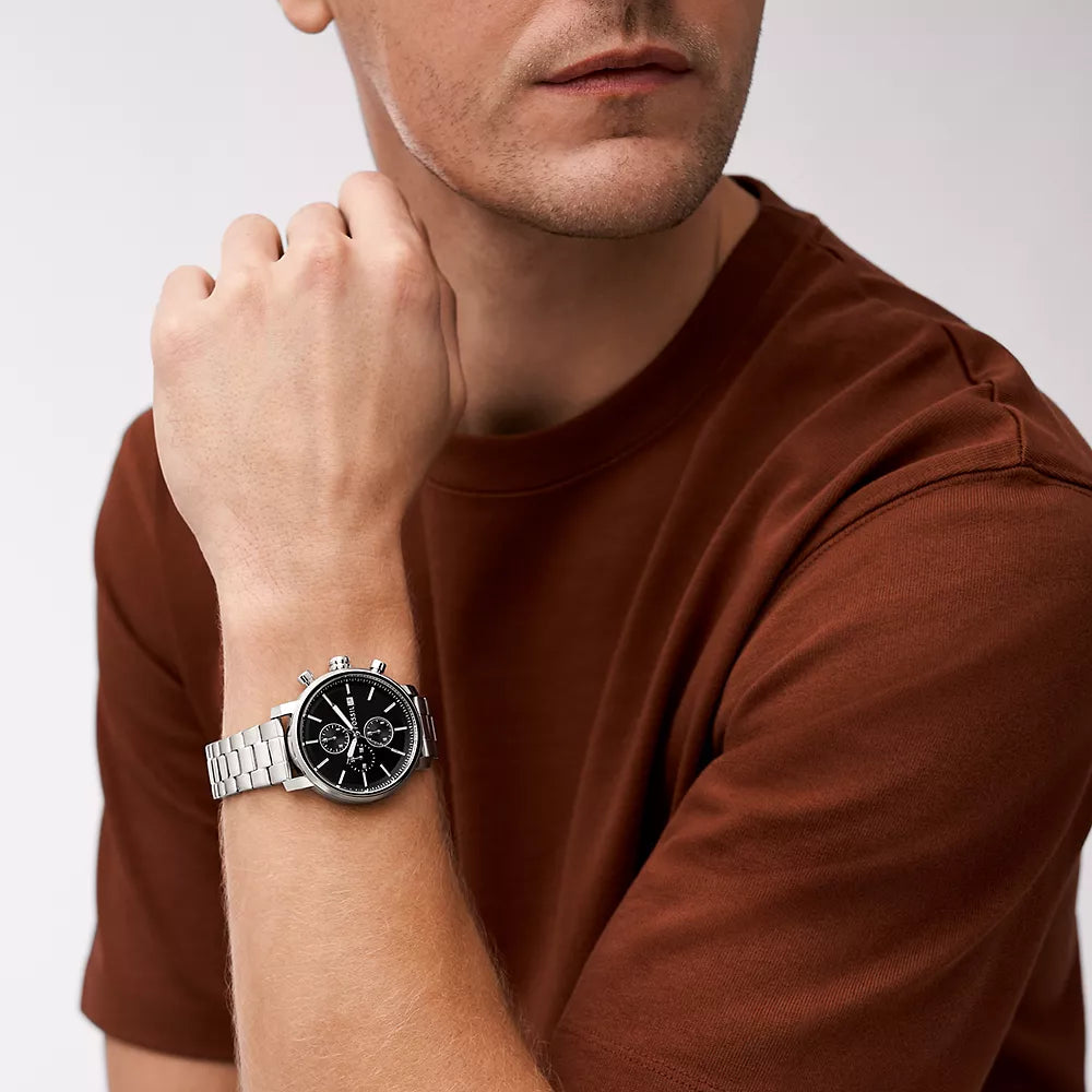 FOSSIL BQ2851 BOLD SILVER DIAL - TIMELESS ELEGANCE FOR THE MODERN MAN-i-Watch-5