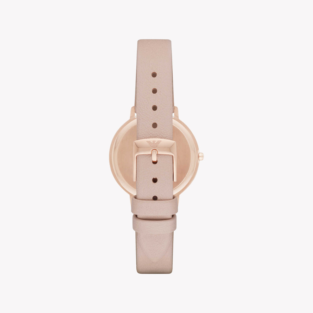 Emporio Armani AR2510 Rose Gold Chic Watch with Beige Leather Band-i-Watch-3