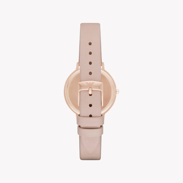 Emporio Armani Women's Rose Gold Watch, Beige Leather | Ar2510 by i-watch