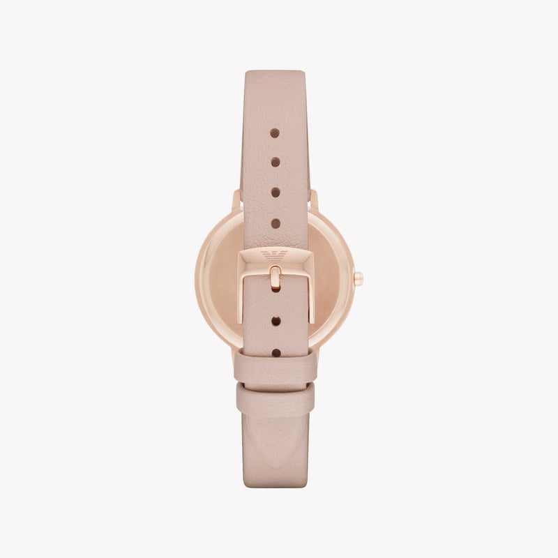 Emporio Armani Women's Rose Gold Watch, Beige Leather | Ar2510 by i-watch