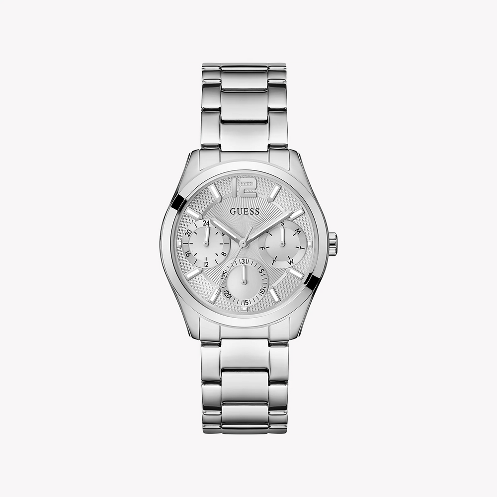 Guess Women's Silver Stainless Steel Watch, Silver Dial | Gw0760l1 by i-watch