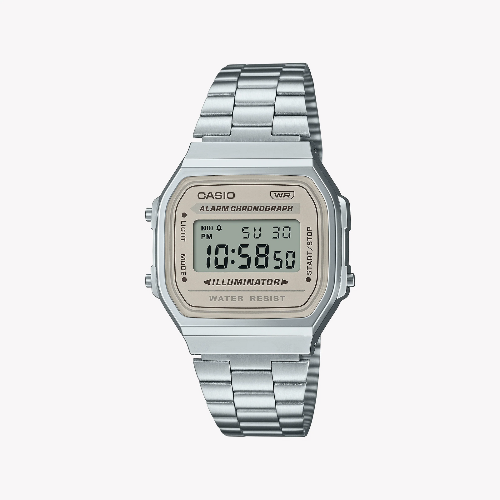 Casio Unisex Silver Resin Watch, Stainless Steel Band | A168wa-8aydf by i-watch