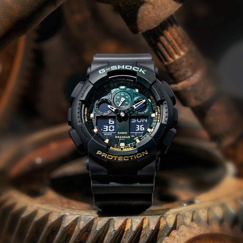 G-Shock Men's Black Resin Watch, Digital Dial | Ga-100rc-1adr by i-watch