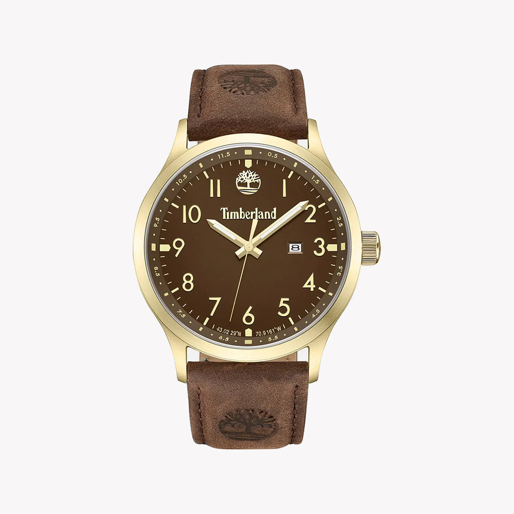 Timberland Men's Gold Watch, Brown Leather | Tdwgb0010104 by i-watch
