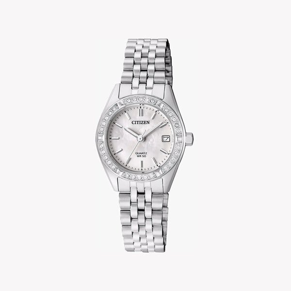 Citizen Women's Silver Stainless Steel Watch, Silver Dial | Eu6060-55d by i-watch